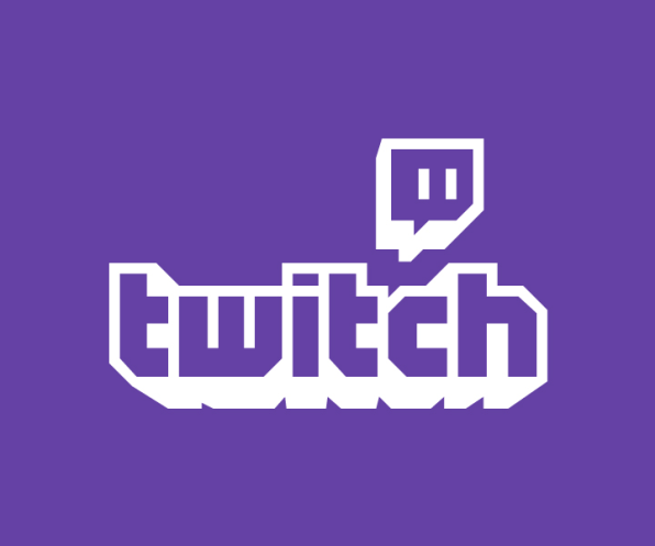 Twitch logo in purple and white